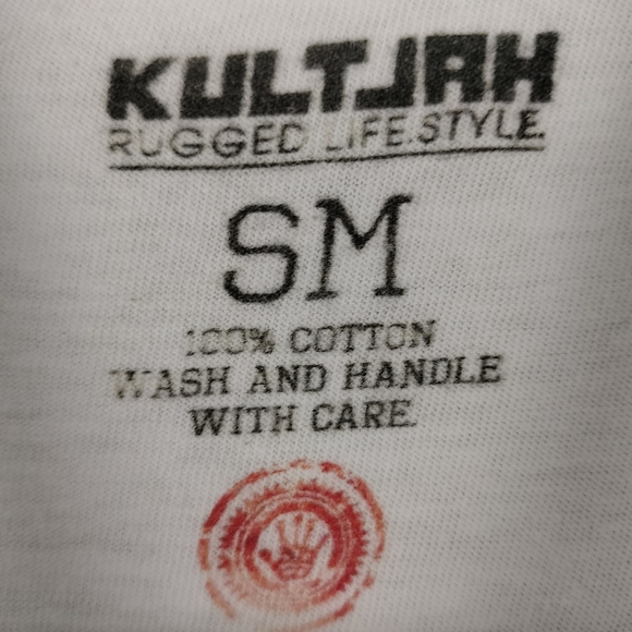 Kult Jam 100% Cotton Unisex Zen Thug Life Graphic V Neck Sz. Sm - Picture 5 of 5